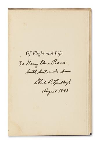 (AVIATION.) Lindbergh, Charles A. Of Flight and Life.